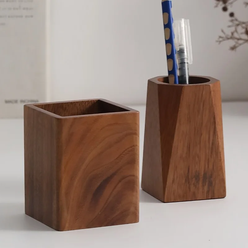 Portapenne in legno, un cilind - Stationery Office Supply Store recensione e prezzo
